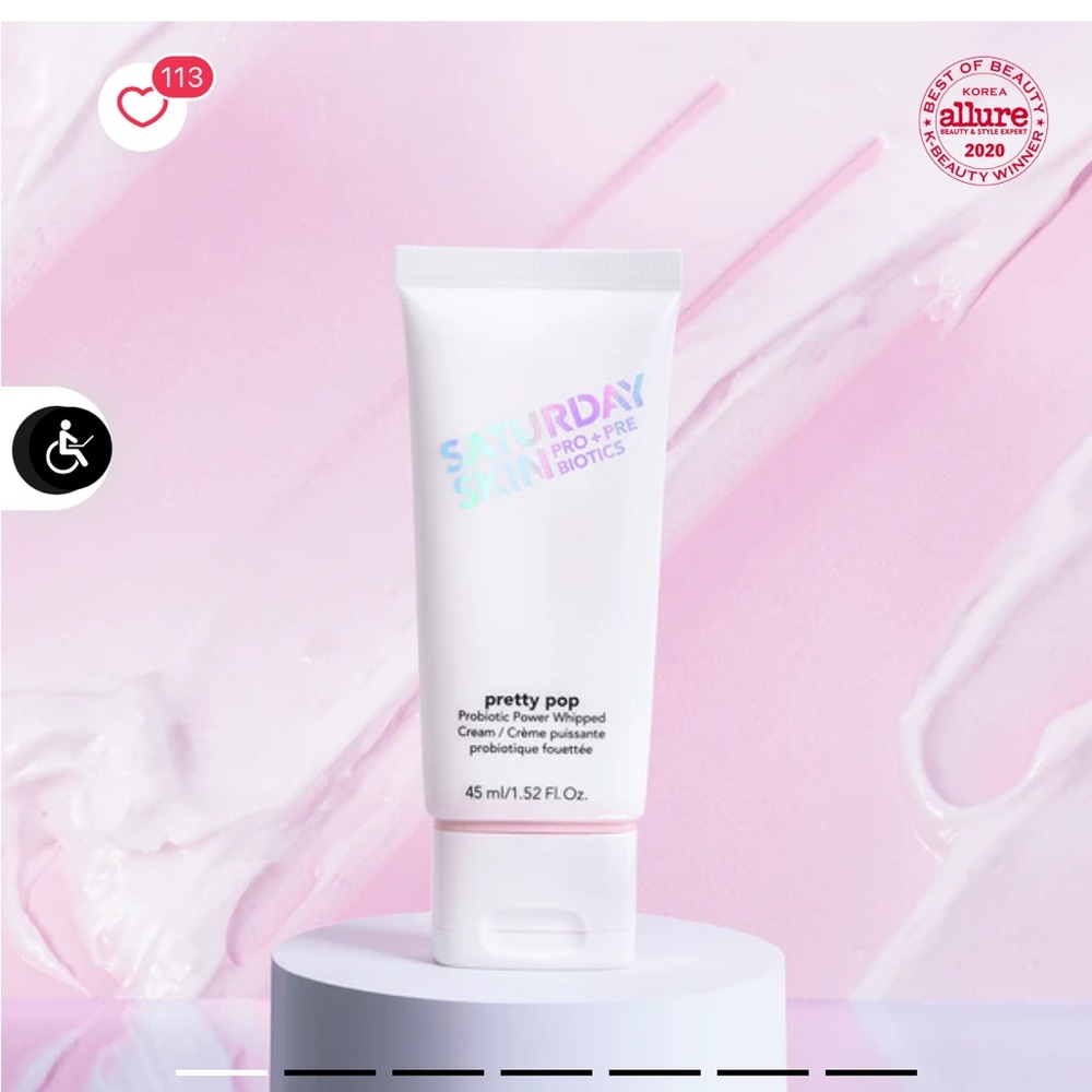 Saturday Skin Pretty Pop Pro/prebiotic whipped cream moisturizer